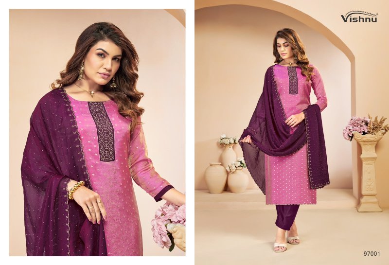 Tanaya By Vishnu Nc Moss Butti Dress Material